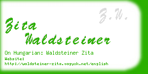 zita waldsteiner business card